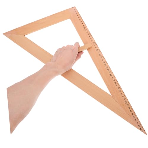 Regla Triangular de Madera Veemoon Escala Clara de Alta Densidad 8