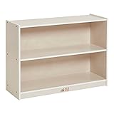 ecr4kids 2 shelf mobile storage cabinet classroom furniture white wash