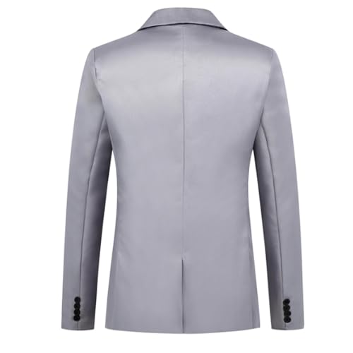 Men's Solid Color Basic One Button Blazer, Long Sleeve Slim Fit Formal Suit Jackets Fashion Wedding Party Tops3