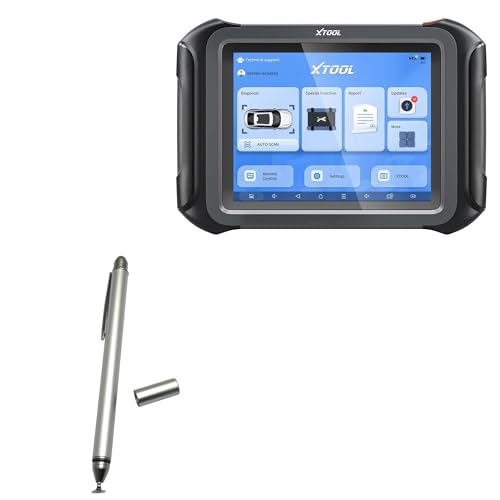 BoxWave Stylus Pen Compatible with XTool D9S Pro (9.7 in) - DualTip Capacitive Stylus, Fiber Tip Disc Tip Capacitive Stylus Pen - Metallic Silver
