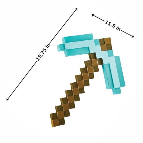 Minecraft Official Pickaxe Accessory by DISGUISE, Kids Dress Up Halloween Accessory, Perfect for Carnival and Gifts, in Diamond, Netherite, Gold or Enchanted style