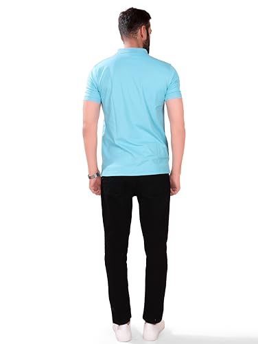 Image of Ancnt Insider Men's Knitted Casual Half Sleeves Regular Fit Polo T-Shirt | Collared T-Shirt for Men