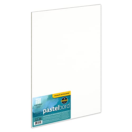 Ampersand Art Supply Pastel Painting Panel: Museum Series Pastelbord, White, 1/8 Inch Flat Profile, 12x16