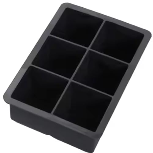 Forma Gelo Grande Silicone com 6 Cubos Para Gelo, Papinha de Bebê, Temperos, Molhos Drinks, Whisky G