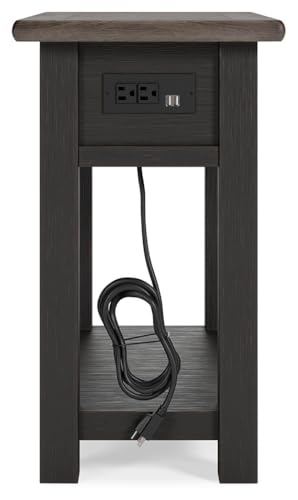 Signature Design by Ashley Narrow Chairside End Table with Charging Station - image 9