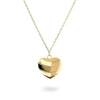 MILOR - Collana Donna Oro con Cuore; Collana Donna con Ciondolo Cuore; Regalo Compleanni, Anniversari, Festa Mamma