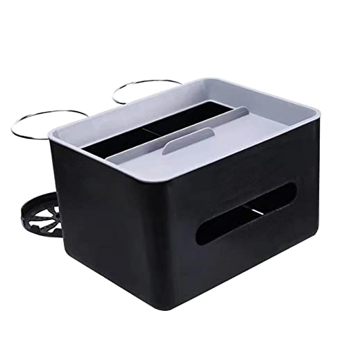 Maodom Organizador de reposabrazos de Coche con portavasos | Organizador de reposabrazos para automóviles,con Soporte para 2 Tazas de Bebidas, para Vasos de Tejido, teléfonos, Almacenamiento