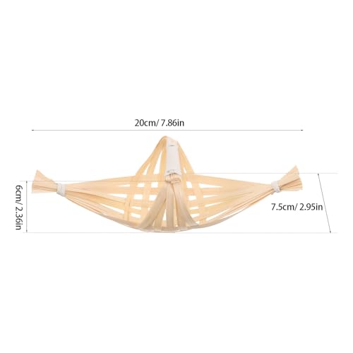 Set de 5 platos para sushi de madera tejida miniatura 2