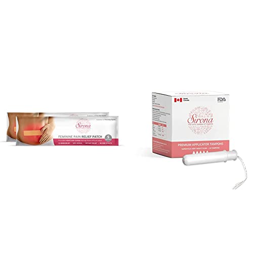 Sirona Herbal Period Pain Relief Patches - Pack Of 10 & Sirona Natural Tampons With Applicator - 16 Tampons (B0B9XSYQ2N) Amazon Price History, Amazon Price Tracker
