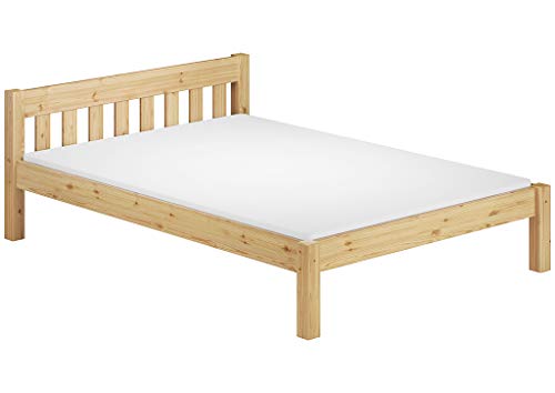 Erst-Holz®Futonbett Einzelbett Massivholzbett 120x200 Kieferbett Natur Rollrost Matratze 60.38-12 M