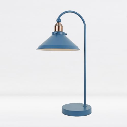 Image of firstchoicelighting Maxwell - Mirage Blue Brushed Copper Task Table Lamp