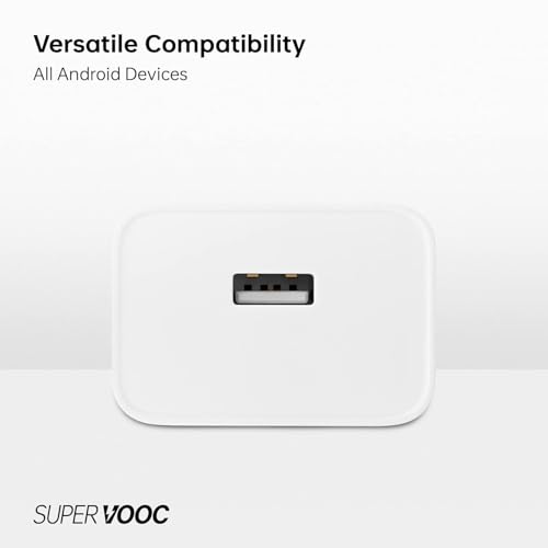 Image of Mudo 33W Supervooc Charger Fast Charging Ada;Pter Warp|Dash|Superdart|Quick|Rapid|Vooc Compatible For Realme|OnePlus|Nothing|Samsung|Oppo|Vivo|Motrola|Redmi,33 Watt USB C Fast Charge Adapter-White