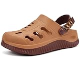 KuaiLu Womens Classic Recovery Clogs Comfortable Walking Cushion Sandals for Women Relif Plantar Fasciitis Ladies Orthopedic Arch Support Slip-on Mules, Adult Slip Resistant Shoes, Khaki US9