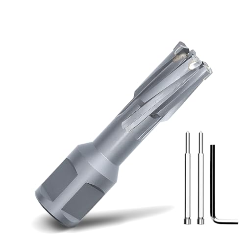 Image of GRIXLEN 3/4" x 1-3/8" Annular Cutter with Weldon Shank,Carbide Tip Annular Drill Bit for Stainless Steel, Iron (1-3/8" Depth, 3/4" Diameter)