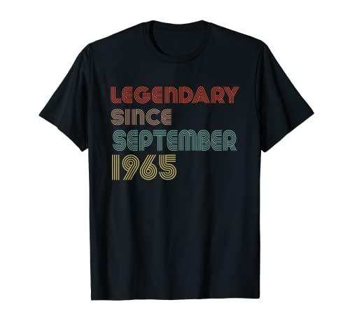 Legendario desde septiembre de 1965 Años de nacimiento Nacidos Regalos retro Camiseta