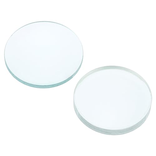 Image of PATIKIL 5cm Focal Length 30mm Double Convex and 7.5cm Focal Length 30mm Double Concave Lens 1 Set, 2 Pack Glass Optically Polished Round Edges Lens for Physics Experiment Classroom, Clear
