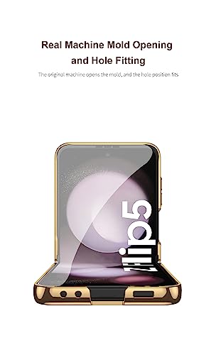 Coque Galaxy Z Flip 5 fine anti rayure étui rigide crocodile noir