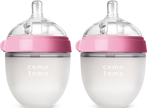 Image of Comotomo Baby Bottle Double Pack, Pink, 5oz