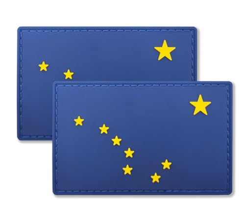 QQSD Alaska Flag Patch Army Tactical Military Patches - PVC