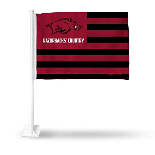 Rico Industries NCAA Arkansas Razorbacks Country Double Sided Double Sided Car Flag - 16