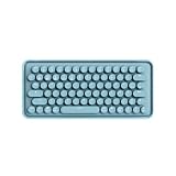 Rapoo Ralemo Pre 5 Kabellose Tastatur Mechanische mit Bluetooth/2,4 GHz/Kabel, Retro Schreibmaschine Tastatur Rund mit Blauen Switches, Deutsches Layout QWERTZ, 79 Tasten für PC/Mac/Laptop,Blau