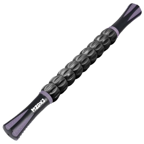 Image of Muscle Roller Massage Roller Stick- (Dark Purple) | Lymphatic Drainage & Body Sculpting, Handheld Physical Therapy & Recovery Tool