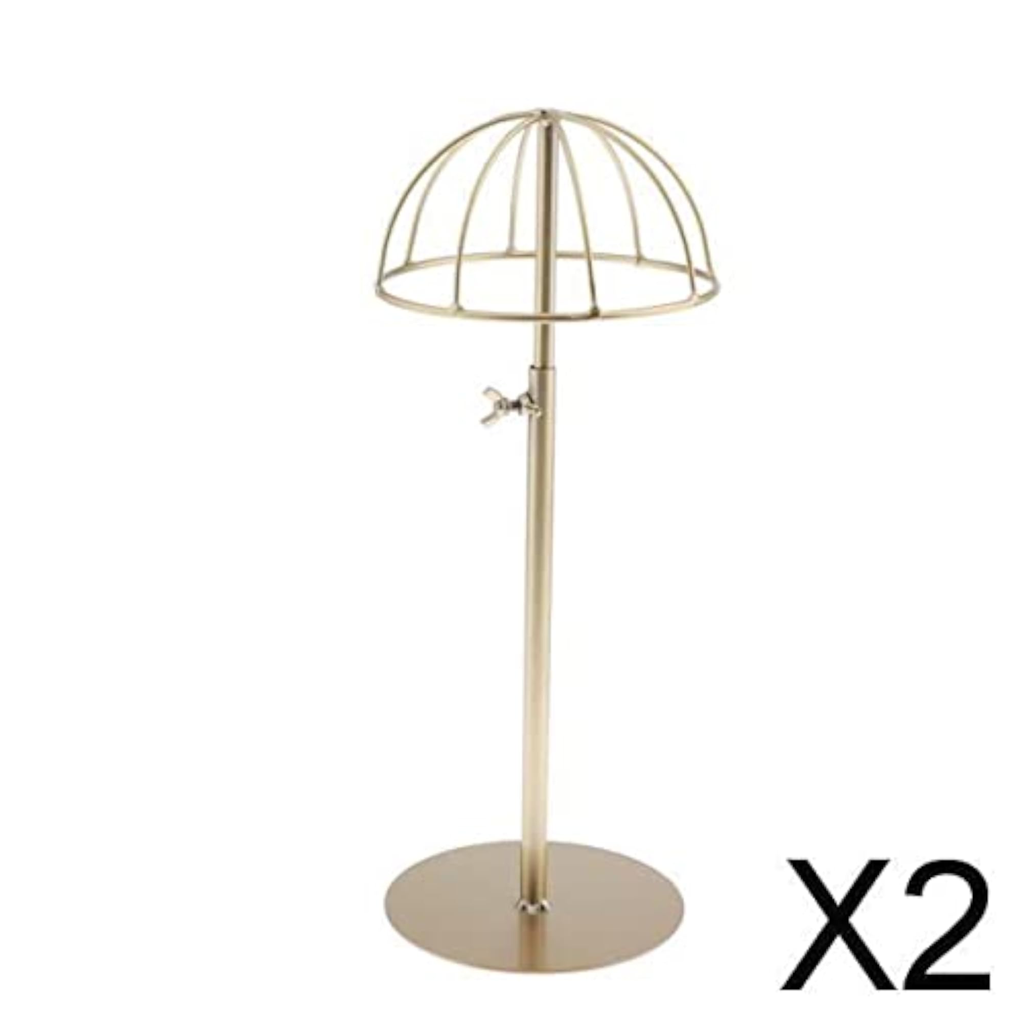 Height Adjustable Metal Dome Shape Tabletop Wig Display Rack