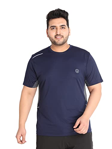 Image of CHKOKKO Men's Polyester Regular Fit Solid Sports T-Shirt