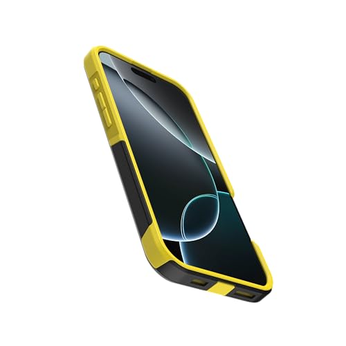 Image of OtterBox iPhone 16 Pro Max (Only) - Commuter Series MagSafe Case - Night (Black & Yellow) - Built-in Magnets - Slim & Tough - Pocket-Friendly - with Port Protection