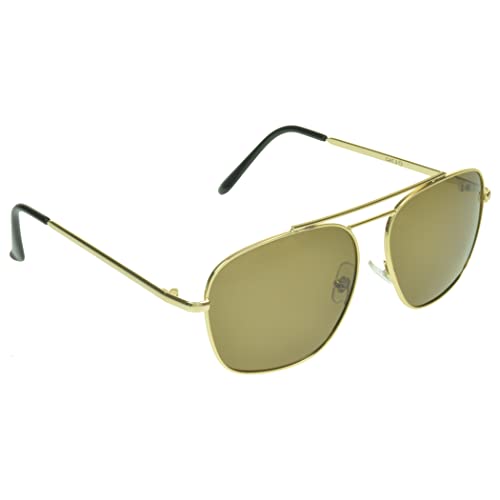Image of proSPORT Aviator Polarized Sunglasses Men Women UV400 Metal Frame Mirror Lens Classic Pilot for Driving Fishing Outdoor