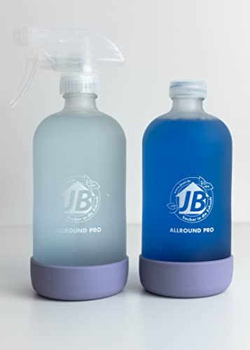 JBsol Allrounder Set - Umweltfreundliches Reinigungsset für Allzweckreinigung, Küche & mehr. Biologisch abbaubar, allergikerfreundlich, DIY, hygienisch, öko refill, vegan hochwertige Glasflaschen