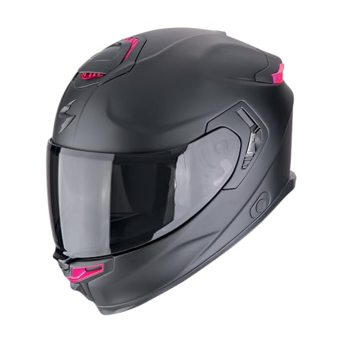 Casque Scorpion EXO-GT SP Air rose et noir mat avec ventilation active en taille XS