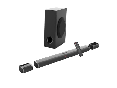 JG Barra de sonido Bluetooth 5.0 240W RMS - Home Cinema 5.1 con Subwoofer, Altavoces Surround, HDMI Arc y AUX - Negro