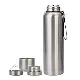 XUDREZ Botella de agua de acero inoxidable aislada al vacío de 1,5 L, botella...