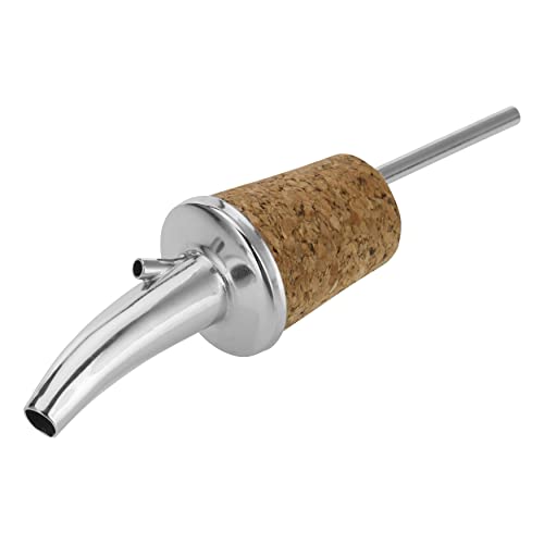 Miniatura 5 de Westmark 2 Boquillas De Botella Para Servir Bebidas Espirituosas Aceite, Muy Corto, Con Tubo De Aire, Metal Latón, Sin Níquel, Corcho Natural, Classic Gastro, Plateado, 43702280