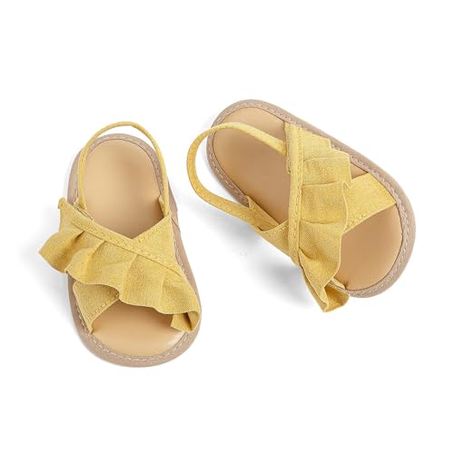 Baby Sandals Summer Baby Shoes Rubber Sole Non Slip Floor Sandals Lace Toddler Shoes Casual Girls Shoe Size 5 6