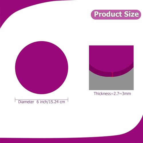 Image of 2 Pack Round Acrylic Sheet, 2.7~3mm Thick Acrylic Plastic Sheets Plexiglass Boards for Laser Cutting and DIY Craft Projects (Opaque Purple, 6 Inch Diameter)