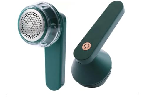 Papa Bolinhas Elétrico Portátil USB Sem Fio – Removedor de Fiapos, Pêlos e Bolinhas de Roupas, Casacos, Camisas, Calças, Malhas, Jaquetas e Tecidos, Ideal para Conservar Peças (VERDE/BRANCO)