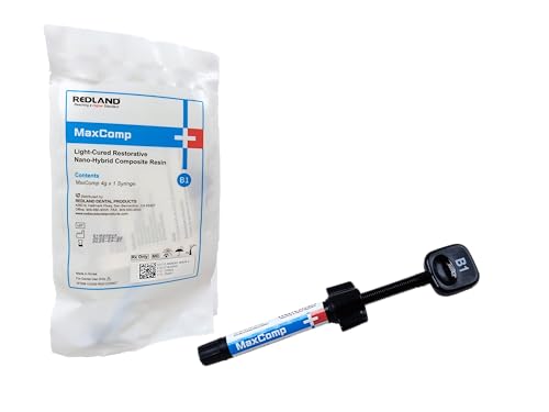 REDLAND Dental MaxComp Light-Cure Nano-Hybrid Composite Resin 4gm Syringe All Shade (B1)