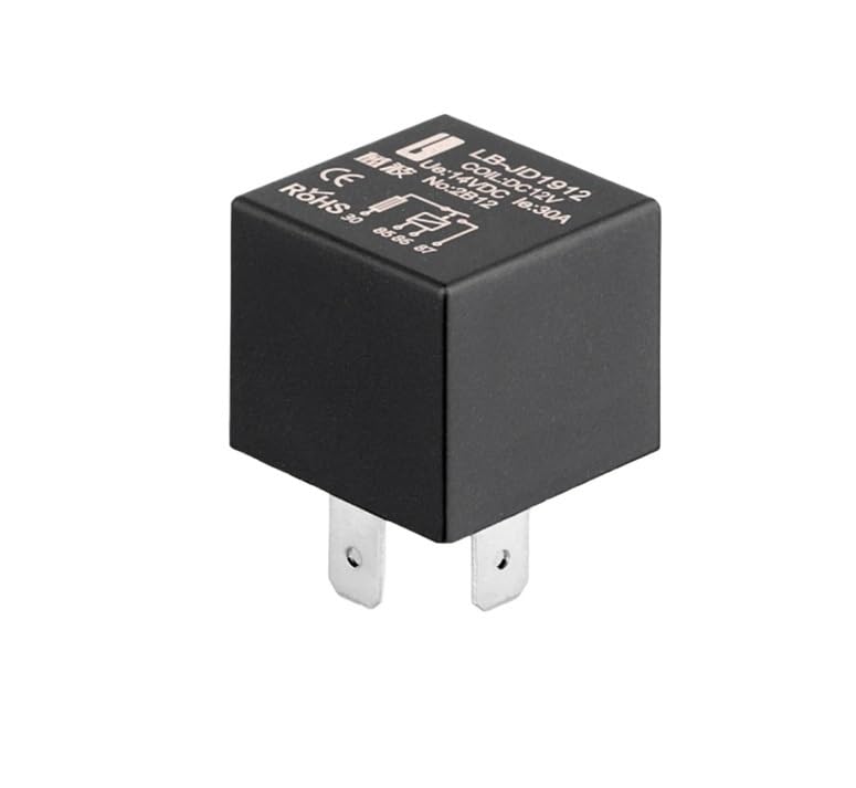 JDIME 12V 24V Car Relay 4 Feet 5 Feet High Current 80A Waterproof Car Horn Start Headlight Modification(1912 (4p 12v-30A))