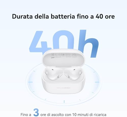 HUAWEI FreeBuds SE 2, Durata della Batteria fino a 40 Ore, IP54 Resistenti a Polvere e Schizzi, Connessione Robusta Bluetooth 5.3, Audio Stabile, IOS e Android, Nero - Immagine 1
