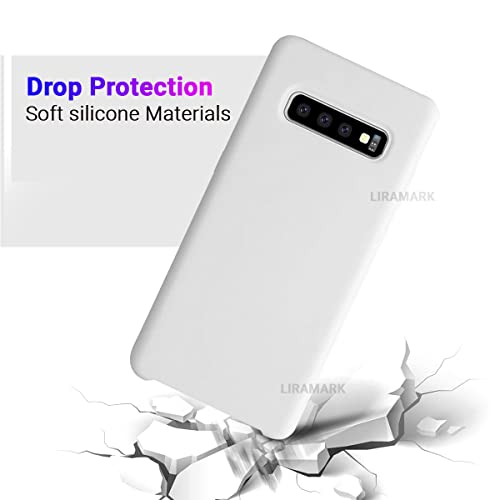 Image of LIRAMARK Liquid Silicone Soft Back Cover Case for Samsung Galaxy S10 Plus / S10+ (White)