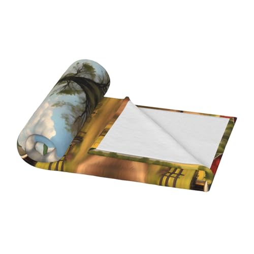 Couverture flanelle douce Ranch View grand plaid pour lit - 4