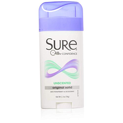 Sure Original Solid Unscented, Anti-Perspirant Deodorant 2.70 oz (Pack Of 11)