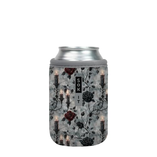 Sok It CanSok Sleeve for Beer & Soda Insulated Neoprene Cover (Blackthorn Manor, 12oz Can Sleeve)