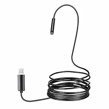 BabyTiger Waterproof Endoscope Mini HD Camera Snake Tube 7 mm Lens USB Inspection 6 LED Borescope Camera with 5.5 m Wire for Android Phone PC & Notebook Security Camera