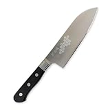 匠美風 包丁 日本製 三徳包丁 関 刃物 透かし彫り 梅小紋 其の１ 170mm 青紙三号 高級 ステンレス 鋼 三徳 Japanese knife 江戸小紋 新01
