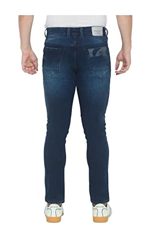 Image of Spykar Men's Cotton Jogger High-Rise Slim Fit Jeans (MACT-01BB-032)