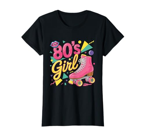 Fiesta de disfraces de niña de los 80 retro años 90 Camiseta