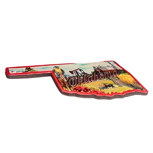 Imán Metálico Souvenir Oklahoma 2.5 Pulgadas miniatura 2
